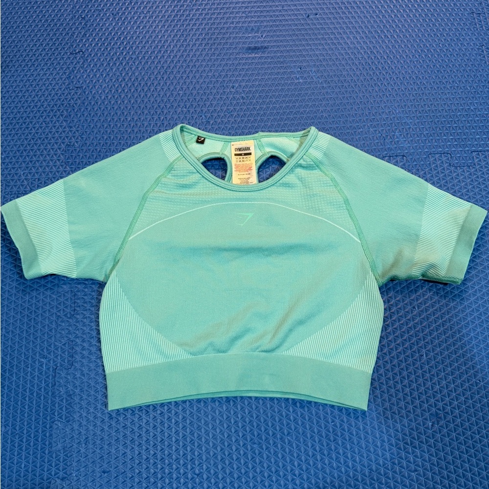 Aqua Blue Short Sleeve Top
